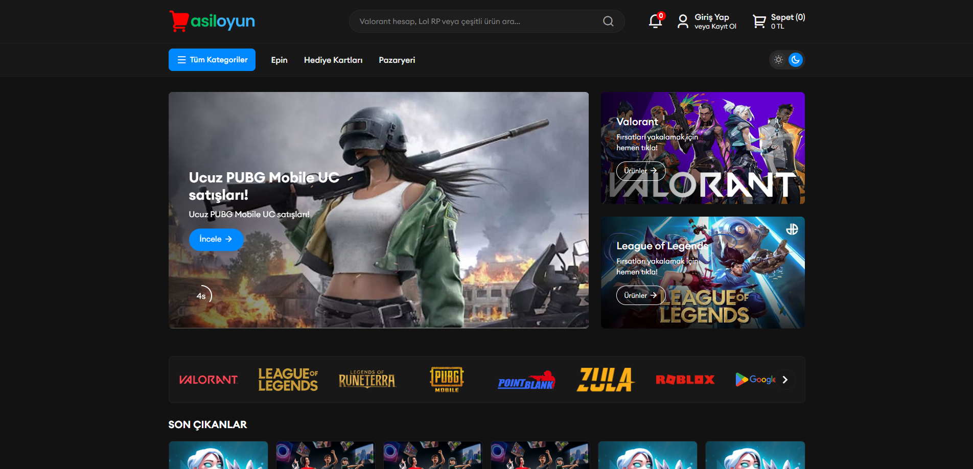 Asil Oyun - Epin Satış Sitesi